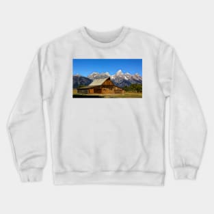 Old Barn in Mormon Row, Wyoming Crewneck Sweatshirt